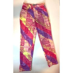 Versace Jeans Couture Pink Yellow Abstract Print Colorful Unique Vintage - 27